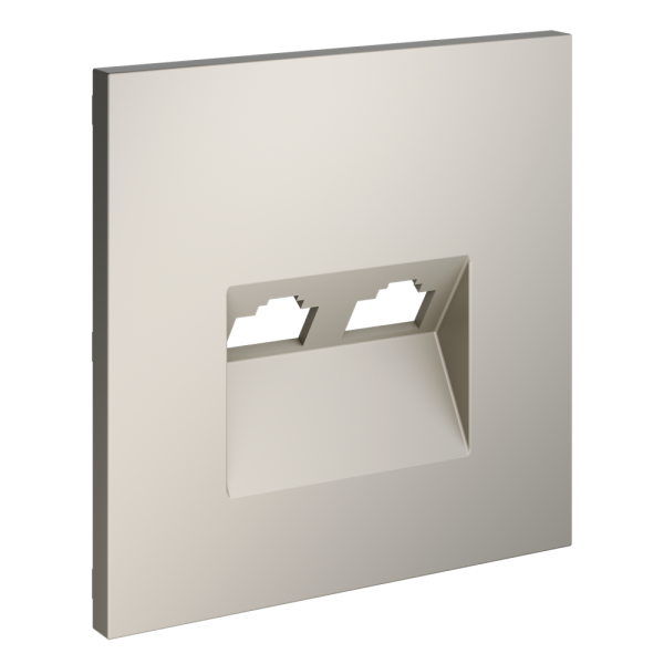 Накладка для розетки компьютерной двойной RJ45+RJ45 кат.6, S70 (кашемир)