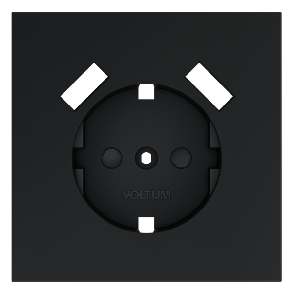 Накладка для розетки с заземлением и защитными шторками, с USB A+A, S70 (графит)