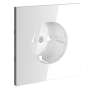 Накладка для розетки с заземлением, S70 (белый глянцевый)