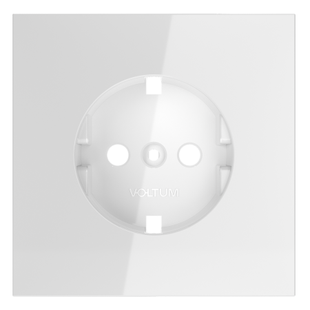 Накладка для розетки с заземлением, S70 (белый глянцевый)