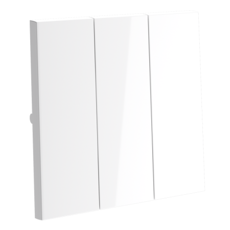 Клавиши для выключателя/переключателя трехклавишного, S70 (белый глянцевый)