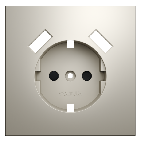 Накладка для розетки с заземлением и защитными шторками, с USB A+A, S70 (кашемир)