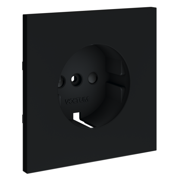 Накладка для розетки с заземлением и защитными шторками, S70 (графит)