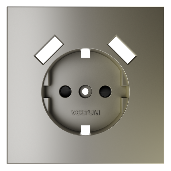 Накладка для розетки с заземлением и защитными шторками, с USB A+A, S70 (шелк)