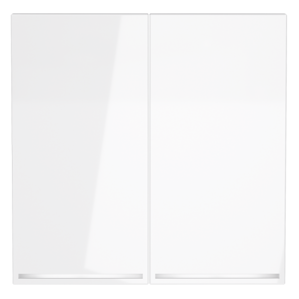 Клавиши для выключателя/переключателя двухклавишного с подсветкой, S70 (белый глянцевый)