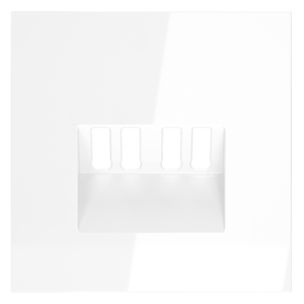 Накладка для розетки акустической 4-местной , S70 (белый глянцевый)