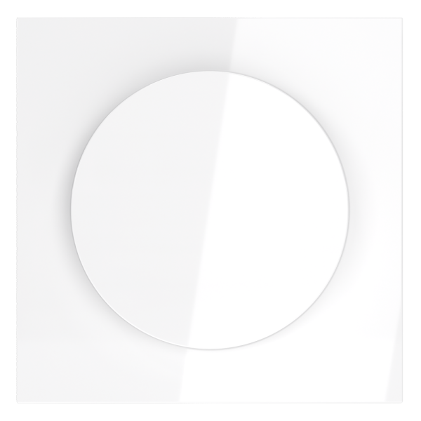 Накладка для светорегулятора поворотно-нажимного, S70 (белый глянцевый)