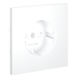 Накладка для розетки с заземлением, S70 (белый матовый)