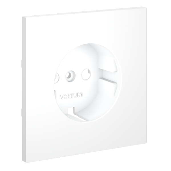 Накладка для розетки с заземлением, S70 (белый матовый)