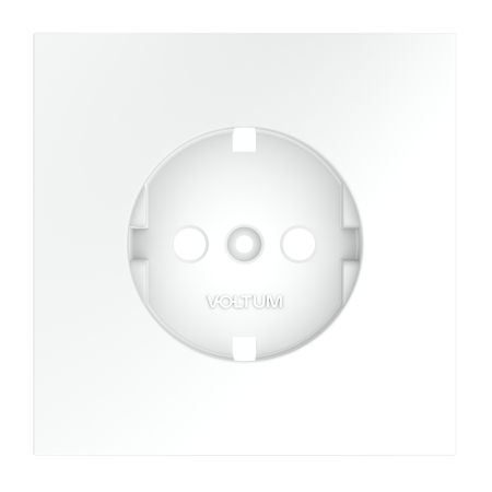 Накладка для розетки с заземлением, S70 (белый матовый)