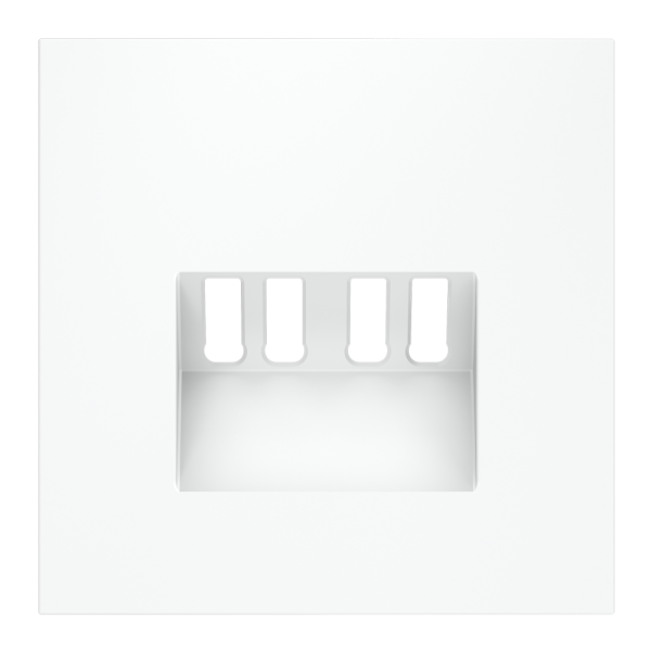 Накладка для розетки акустической 4-местной , S70 (белый матовый)