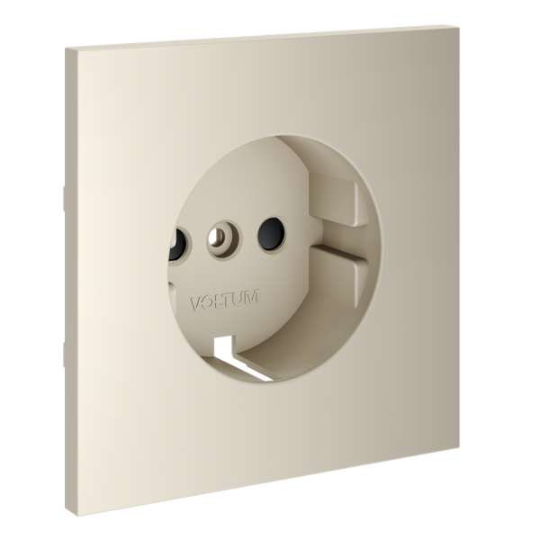 Накладка для розетки с заземлением и защитными шторками, S70 (кашемир)