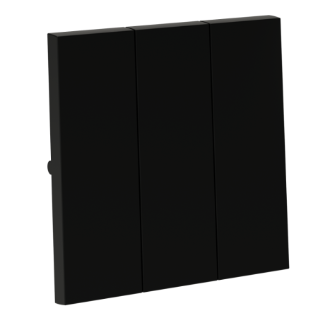 Клавиши для выключателя/переключателя трехклавишного, S70 (черный матовый)