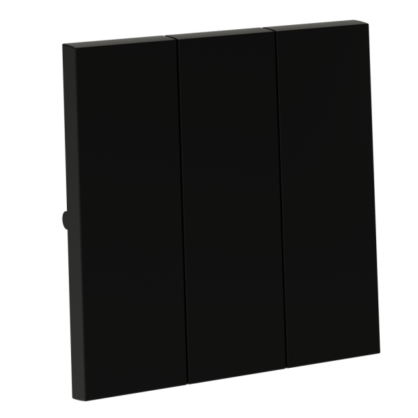 Клавиши для выключателя/переключателя трехклавишного, S70 (черный матовый)