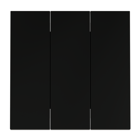 Клавиши для выключателя/переключателя трехклавишного, S70 (черный матовый)