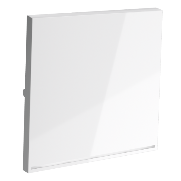 Клавиша для выключателя/переключателя одноклавишного с подсветкой, S70 (белый глянцевый)