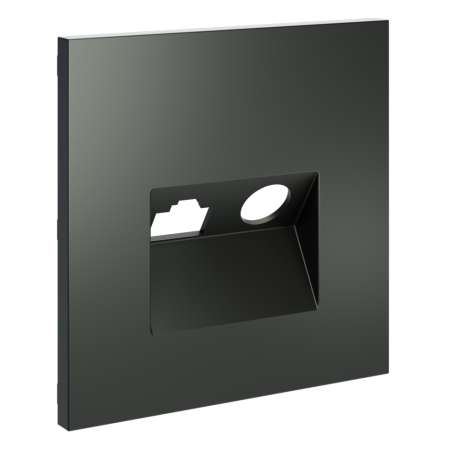 Накладка для розетки TV+RJ45 кат. 6, S70 (титан)