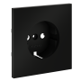 Накладка для розетки с заземлением, S70 (черный матовый)