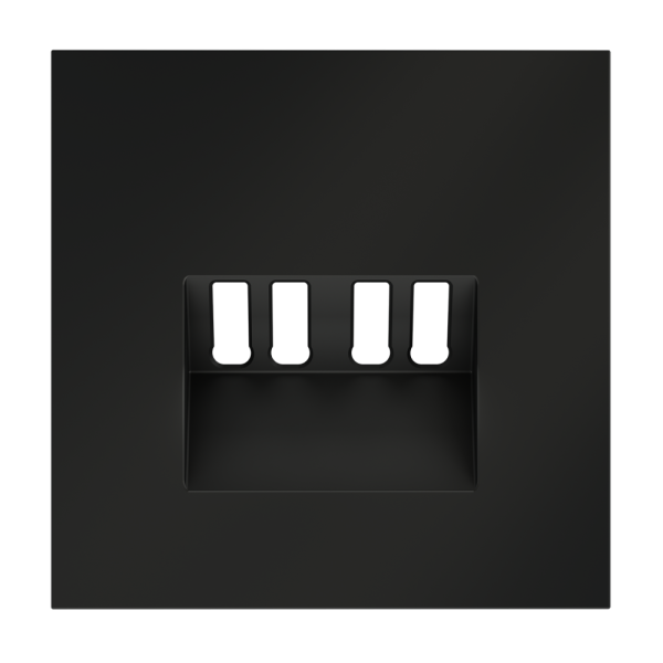 Накладка для розетки акустической 4-местной , S70 (черный матовый)