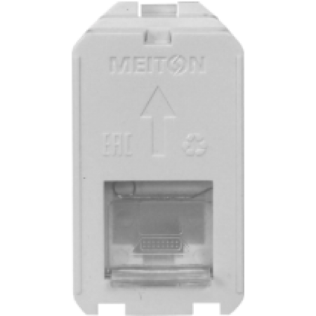 Розетка телефонии RJ11, 1 модульная MEITON A4258RJ11