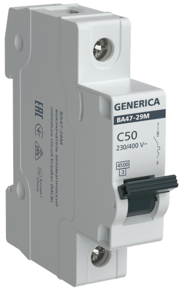 Авт. выкл. ВА47-29М 1P 50А 4 5кА C GENERICA