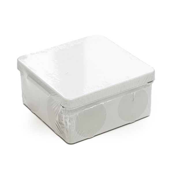 Коробка распределительная 60-0210 для прямого монтажа двухкомпонентная безгалогенная (HF) 80х80х40 (132шт/кор) Промрукав