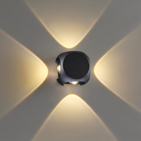 4222/8WL HIGHTECH ODL21 383 черн/металл Настенный светильник IP54 LED 8W 716Лм 3200K MIKO
