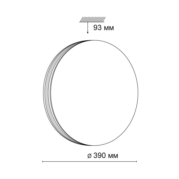3056/DL COLOR SN 000 Светильник пластик/белый/черный LED 48Вт 3000-6500К D390 IP43 пульт ДУ/RGB/LampSmart LOBIO RGB