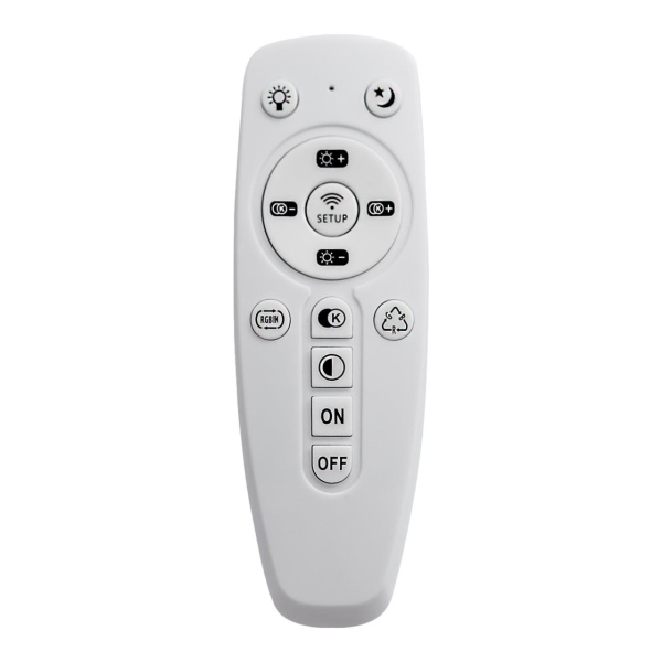 3056/DL COLOR SN 000 Светильник пластик/белый/черный LED 48Вт 3000-6500К D390 IP43 пульт ДУ/RGB/LampSmart LOBIO RGB