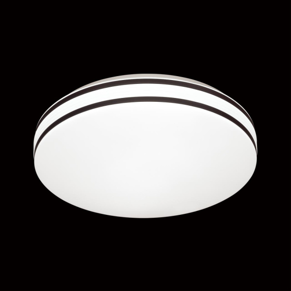 3056/DL COLOR SN 000 Светильник пластик/белый/черный LED 48Вт 3000-6500К D390 IP43 пульт ДУ/RGB/LampSmart LOBIO RGB