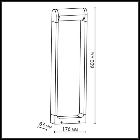 7117/12GL NATURE ODL25 667 Ландшафтный светильник черный/металл IP65 LED 12W 909Лм 3000K 120° 220-240V TWINSET