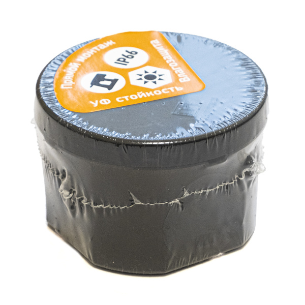 Коробка распределительная 60-0110-9005 для прямого монтажа двухкомпонентная безгалогенная (HF) черная 70х50 (168шт/кор) Промрукав