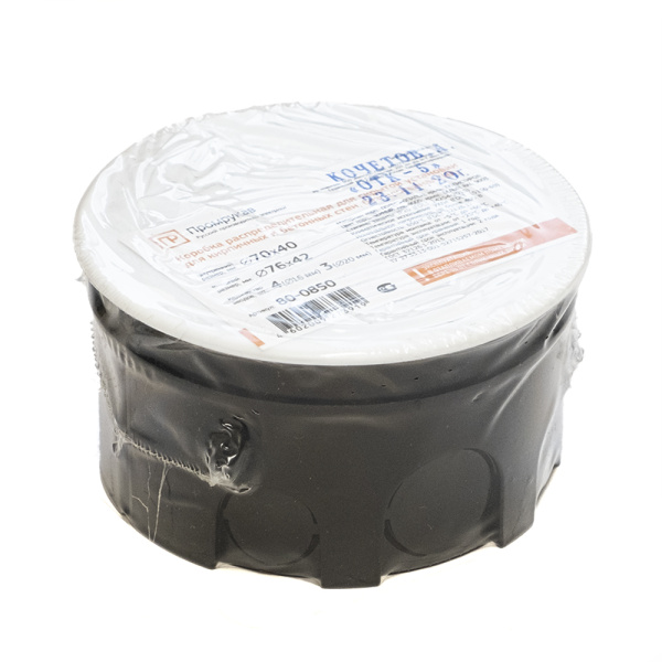 Коробка распределительная 80-0850 для с/п безгалогенная (HF) 76х42 (192шт/кор) Промрукав