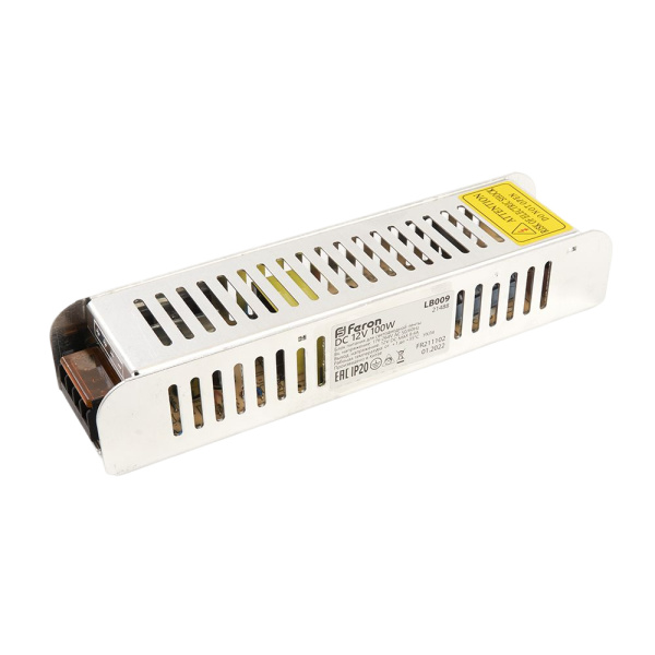 Трансформатор электронный для светодиодной ленты 100W 12V (драйвер), LB009 FERON FERON LB009