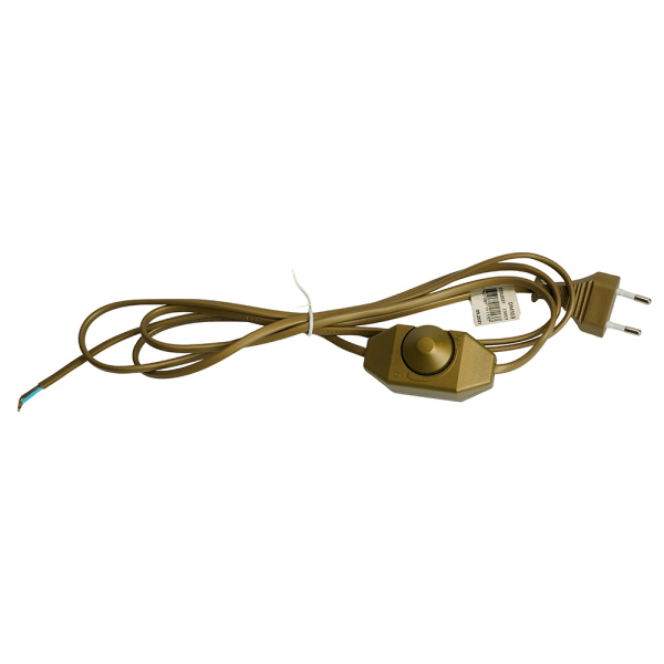 Сетевой шнур с диммером 230V 2м, золото, DM103-200W FERON DM103