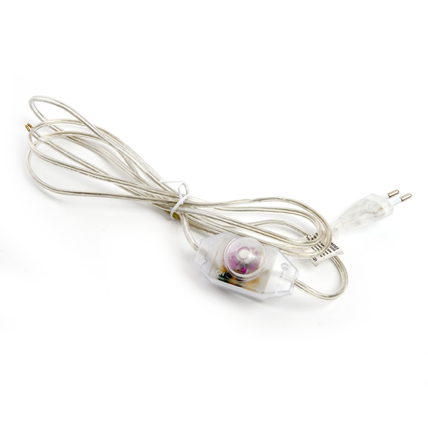 Сетевой шнур с диммером 230V 2м, прозрачный, DM103-200W FERON DM103
