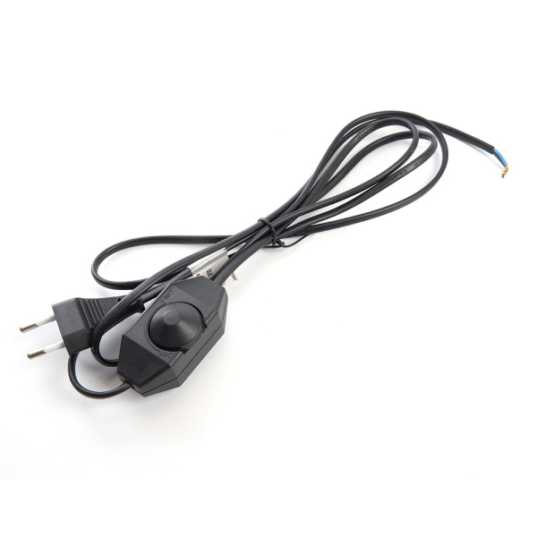 Сетевой шнур с диммером 230V 2м, черный, DM103-200W FERON DM103