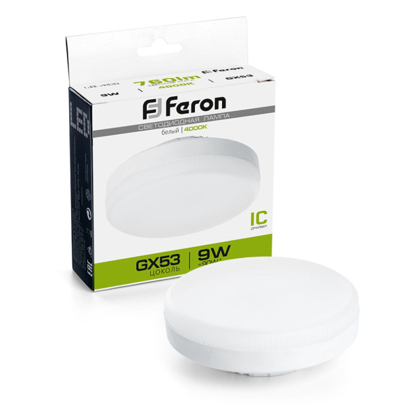 Лампа светодиодная Feron LB-452 GX53 9W 175-265V 4000K FERON LB-452