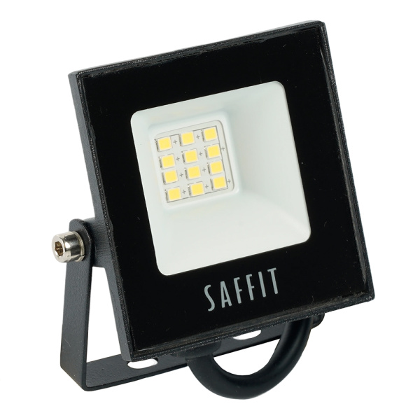 Светодиодный прожектор SAFFIT SFL90-10 IP65 10W 6400K черный SAFFIT SFL90-10