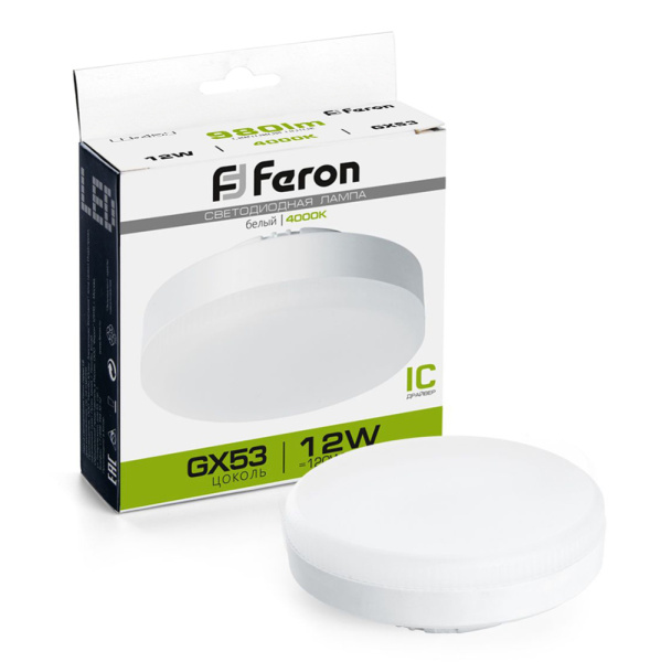 Лампа светодиодная Feron LB-453 GX53 12W 175-265V 4000K FERON LB-453