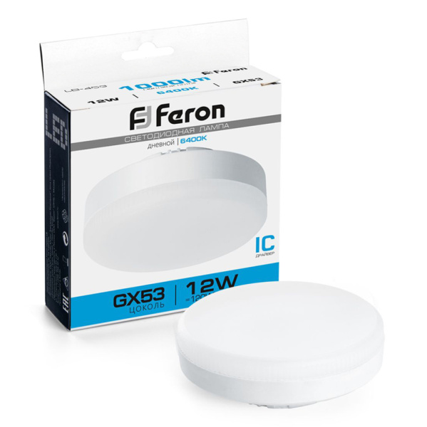 Лампа светодиодная Feron LB-453 GX53 12W 175-265V 6400K FERON LB-453
