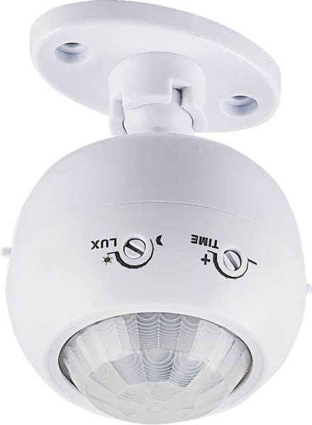 Датчик движения 1200W 8m 120°(гориз.) 360°(верт.) белый, SEN16/ES-P27A FERON SEN16