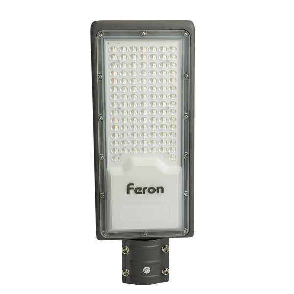 Светодиодный уличный консольный светильник Feron SP3033 100W 6400K 230V, серый FERON SP3033