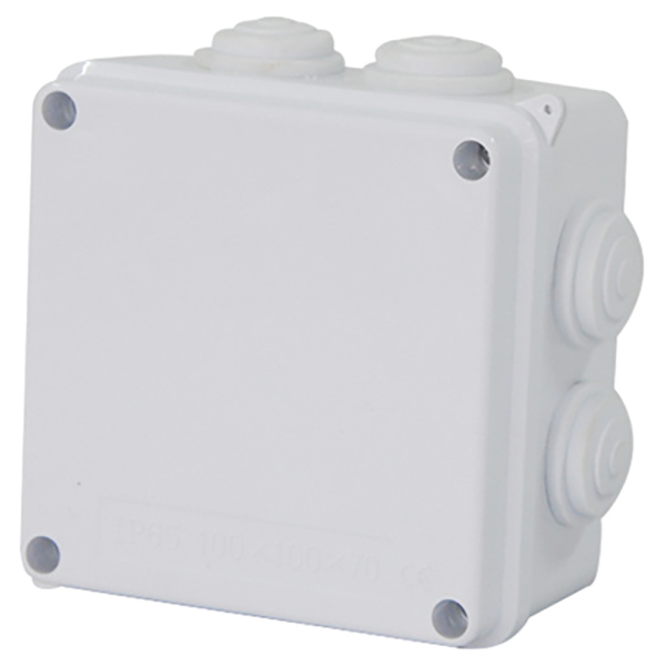 Коробка разветвительная STEKKER EBX30-02-65, 100*100*70 мм, 7 мембранных вводов, IP65, светло-серая STEKKER EBX30-02-65