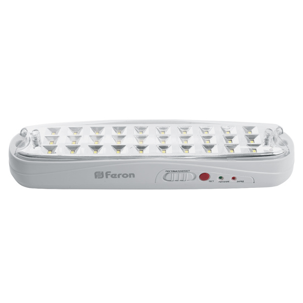 Светильник аварийный, 30 LED AC/DC, белый, EM111 FERON EM111