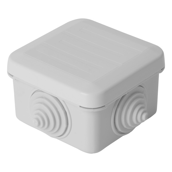 Коробка разветвительная STEKKER EBX10-34-55, 70*70*40мм, 4 ввода, IP55, светло-серая (GE41236) STEKKER EBX10-34-55