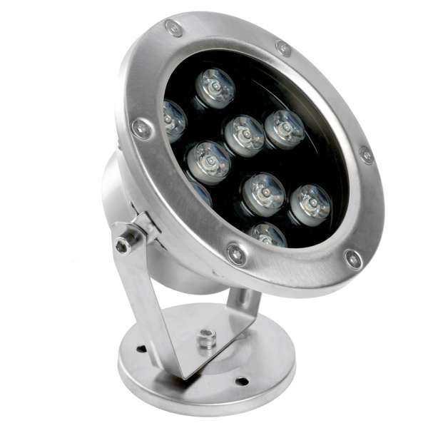 Светодиодный прожектор подводный Feron LL-824, 9W, AC24V, низковольтный, RGB, металлик, 143*75*170mm, IP68 FERON LL-824