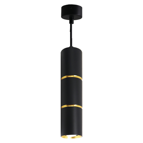 Светильник потолочный Feron ML1868 Barrel ZEN levitation на подвесе MR16 35W, 230V, чёрный, золото 55*180 FERON ML1868