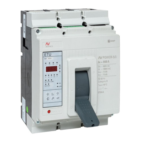 Выключатель автоматический в литом корпусе AV-POWER-5/3 800А 70кА ETU4.0 EKF