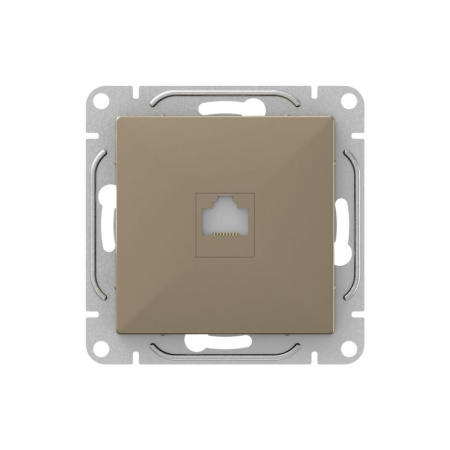 Механизм розетки RJ45 (cat6), шампань Эпика EKF